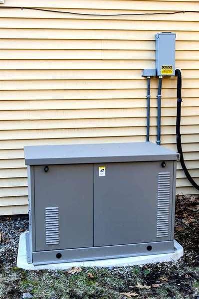 Portable generator set up for safe outdoor use